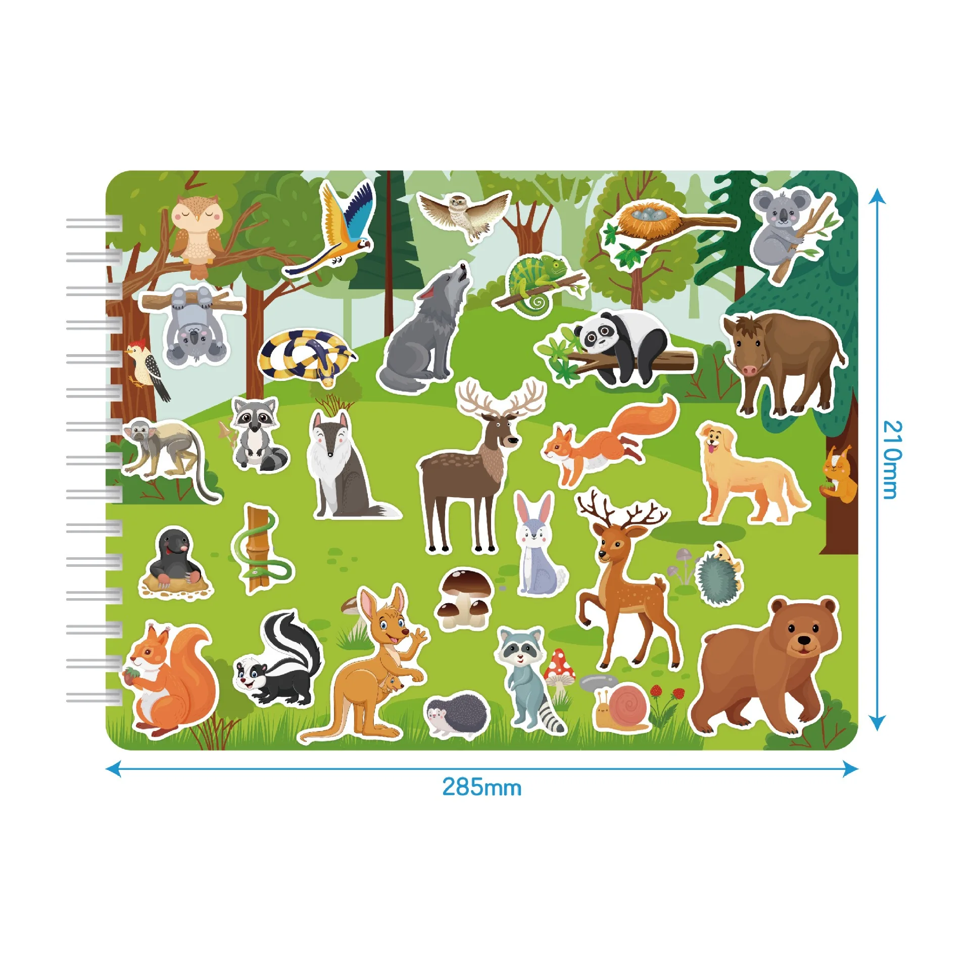 Scene Reusable Sticker activity Books for Kids with colorful pens Fun Coloring Activity Book for students