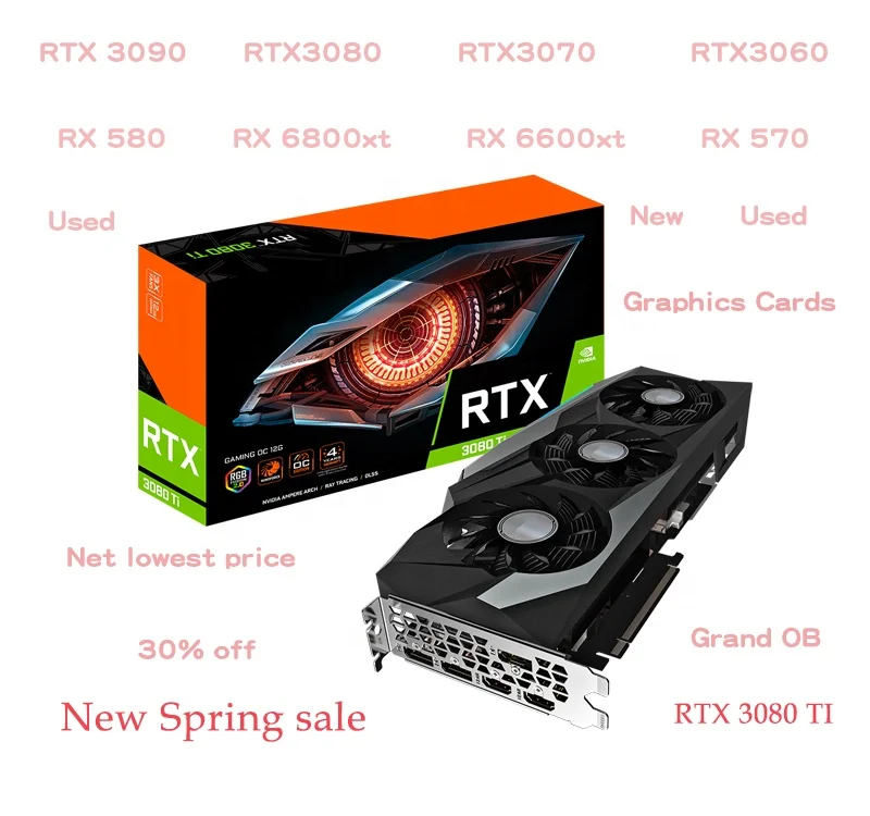 2022 30% off RTX 3080 TI GPU 12G Graphic Card RTX 3060 3060TI 3070 3080 3090 RTX 3080 TI 12GB