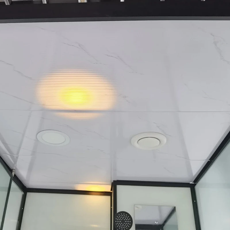 glass prefabricated bathroom unit tiny toilet shower cubicle cabin for small ensuite