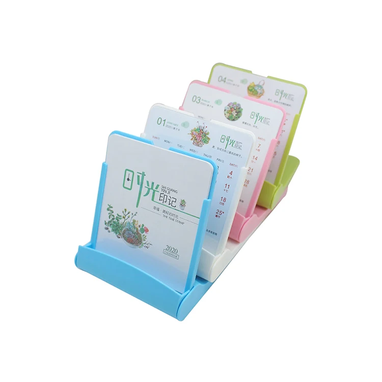 JCX/Promotional Multi-functional Desk Calendar with Phone Holder Custom Logo Table Calendar