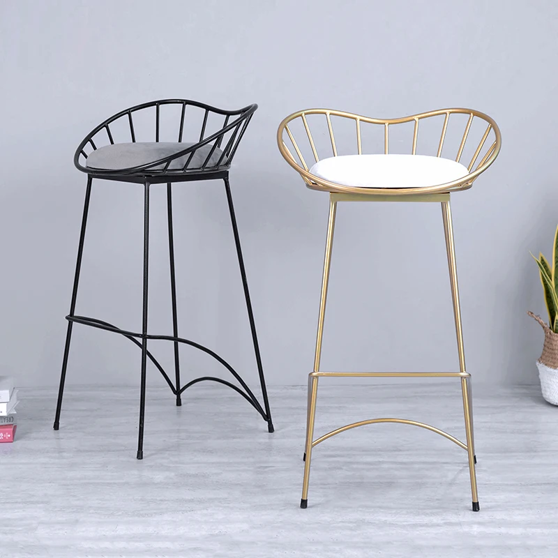 Лидер продаж, модный металлический барный стул с высокими ножками и металлической проволокой