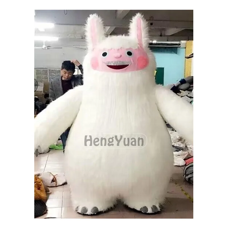 2m/2.6m/3m Black Inflatable Polar Bear Mascot Advertising Animal Wearable Walking Mascot Party Costume for Adult