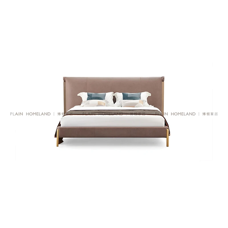Современная мебель для спальни, Современная бархатная кровать королевского размера с мягкой обивкой