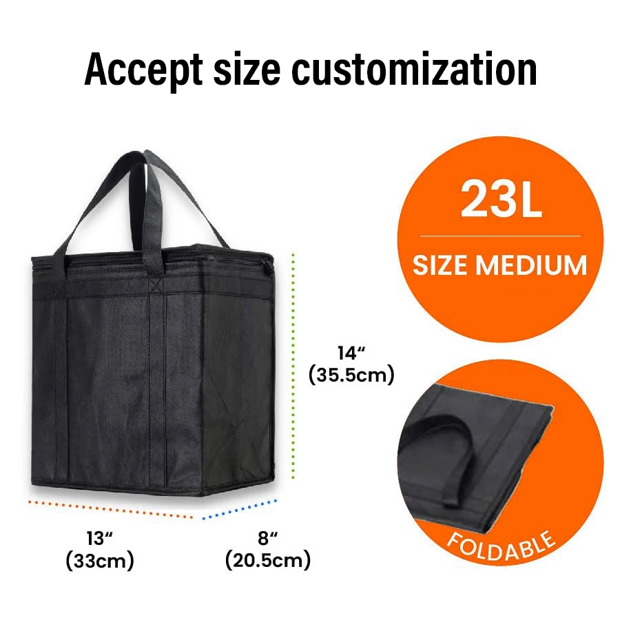 Custom Sided Cooler Bags Leak-Proof Soft Non Woven Cooler Shopping Bag Portable Beer Can Cooler Bag