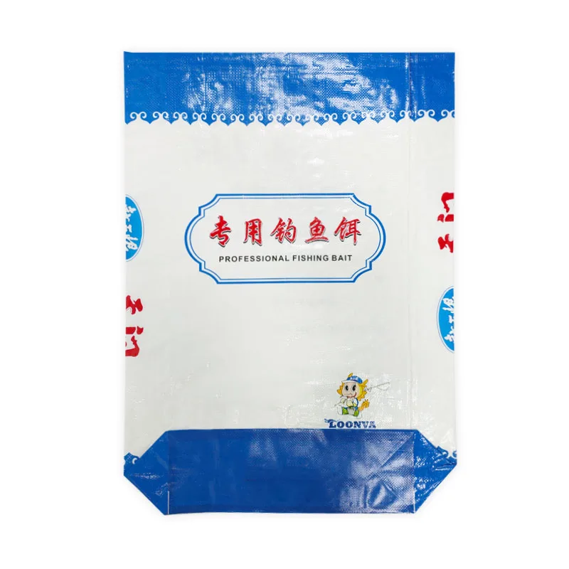 custom ad star BOPP film laminated square bottom 20kg pp woven feed bag