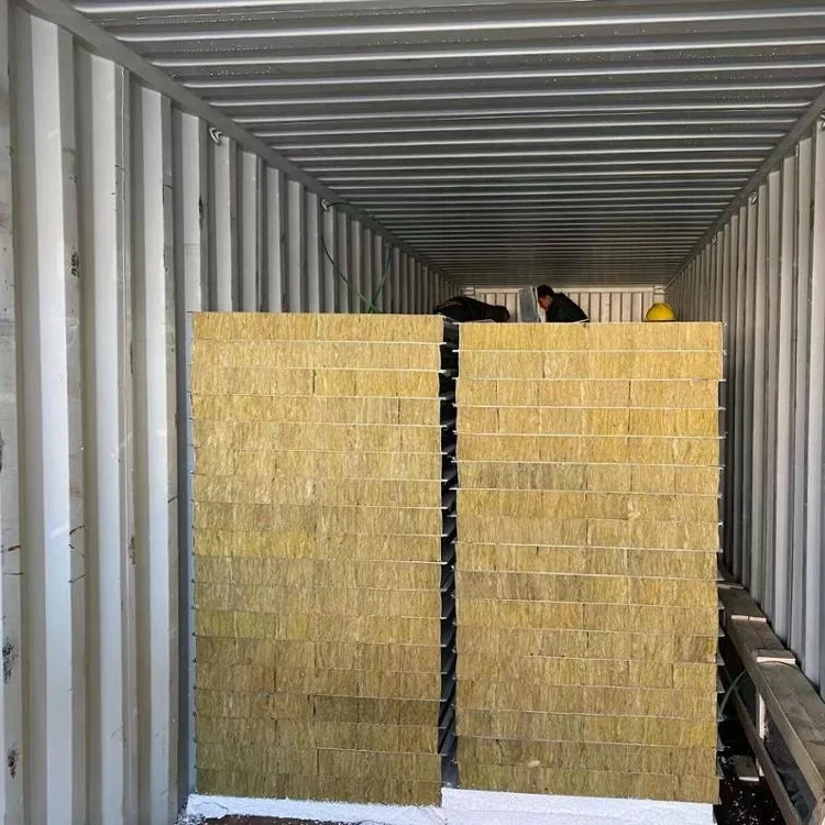 Customized CN;SHN Rock Wool Sandwich Clean Room Wall Panel Fireproof Aluminum Wall Panel Steel Building Hotel PU Mineral Wool