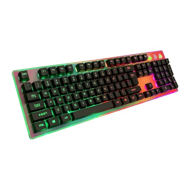 Hot Selling Wholesale Gaming Keyboard USB Wired Customized Layout 104 Keys LED Backlight Gaming Keyboard for Gamer  KBL-003D