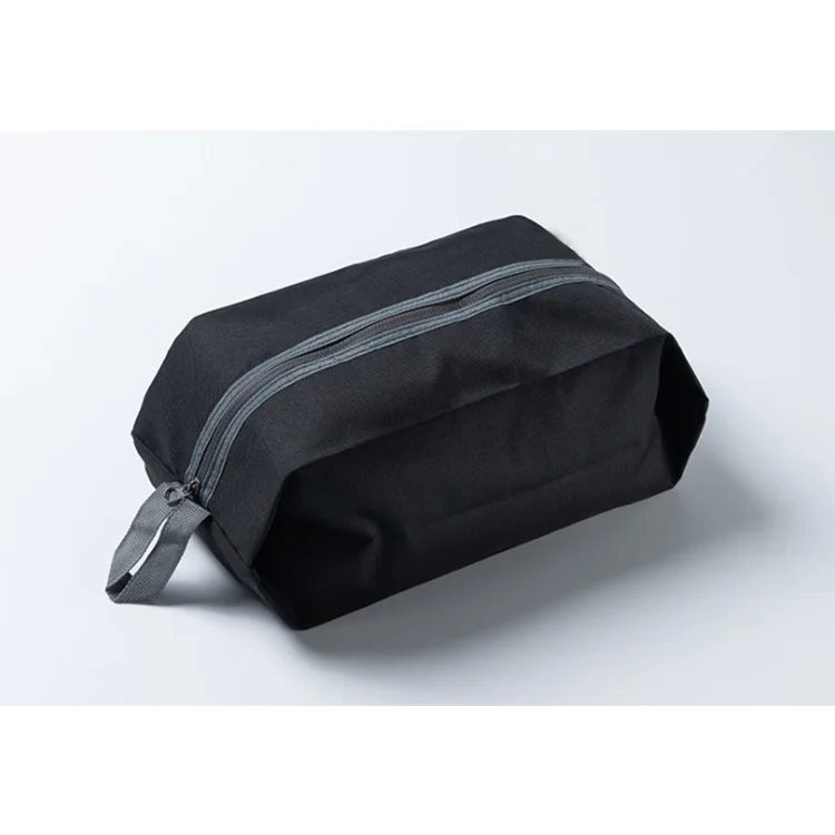 Custom Logo Non Woven Polyester Zipper Shoe Cosmetics Storage Bag For Travel Dust Proof