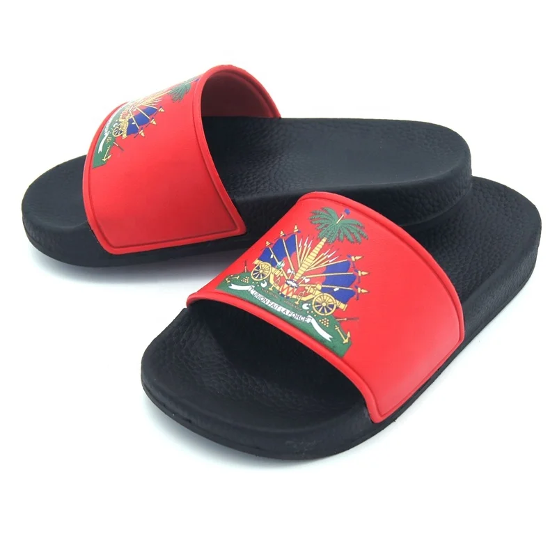 
2019 Unique new design slippers flat slipper kid flat slipper custom logo slide sandal colorful rainbow slide Shoes 
