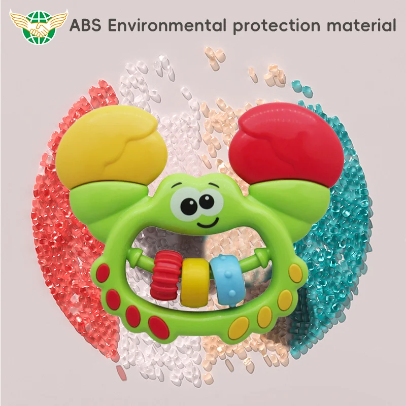Infant Crab Shape Plastic Rattles Animals Rattle Soft Toy Baby Teething Toys for Babies