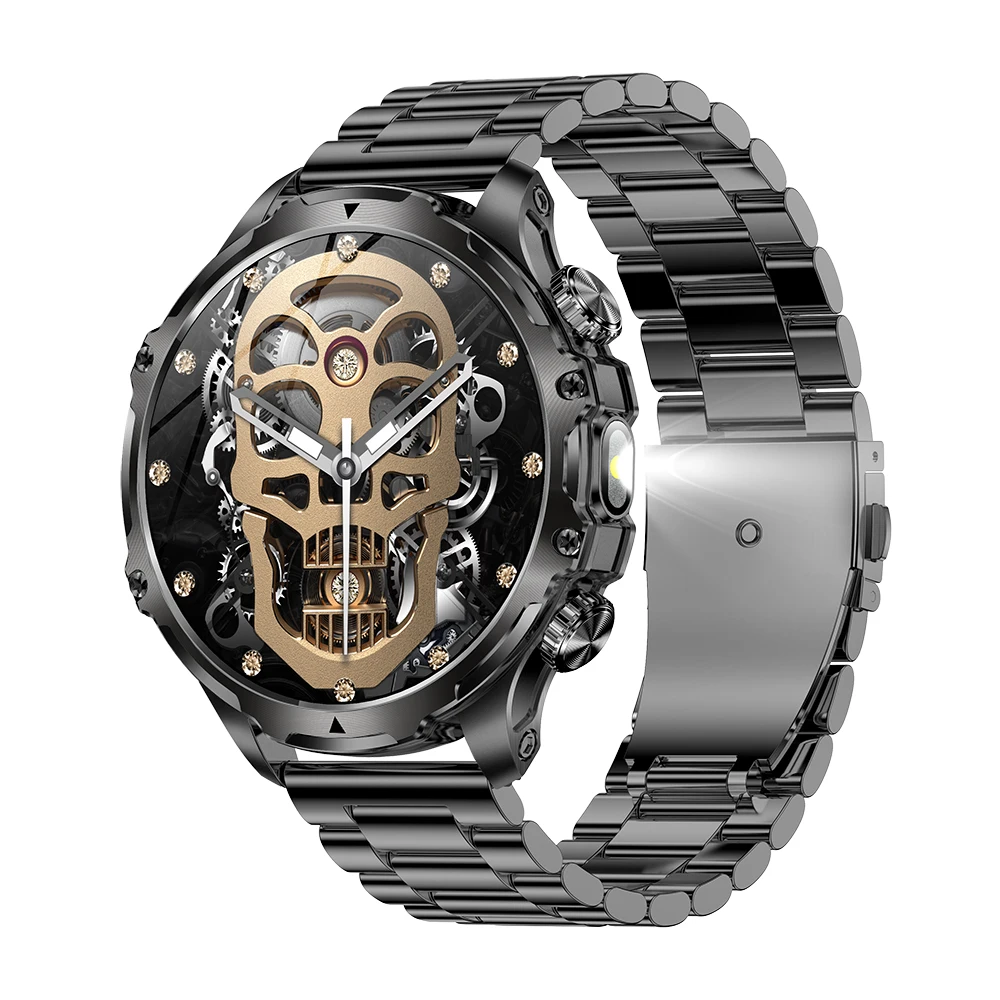 TKYUAN Outdoor Sports Watch Led Flash Light 1.85 Inch Big Screen 700Mah Battery Waterproof Sport Bluetooth Smartwatch For Men