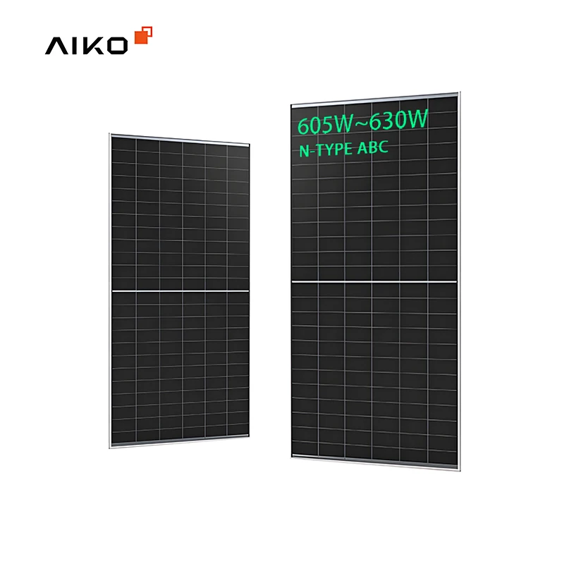 Aiko N-Type ABC Dual Glass Bifacial Solar Panel Aiko-A-Mah72Dw G 605~625W Solar Panels Eu Warehouse
