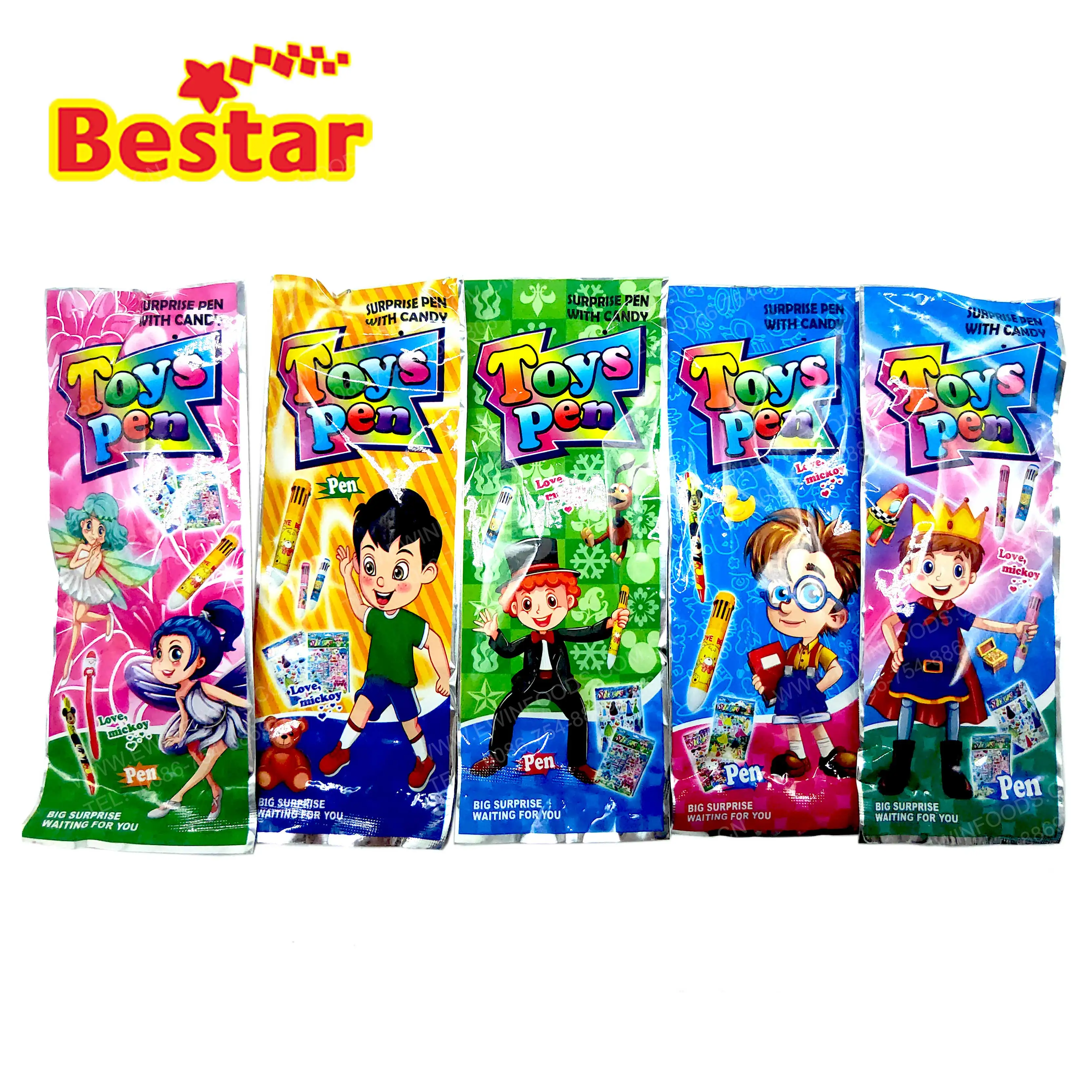 Tiktok custom toy sweets surprise candy toys candy pen with popping candy for kids