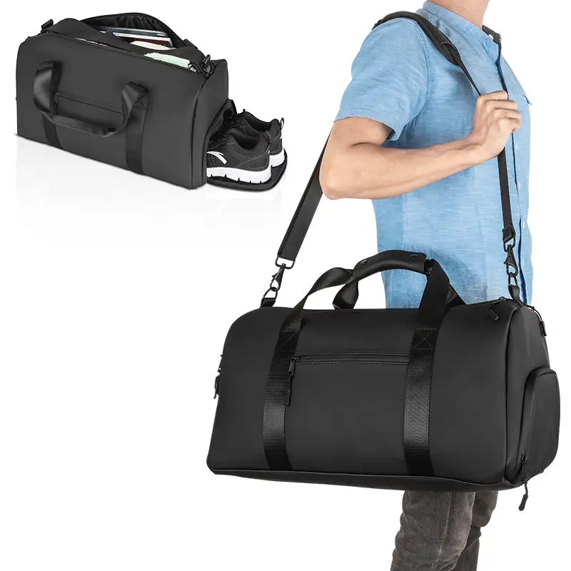 Custom PU Tote Sports Gym Bags Weekend Organizer Duffel Bag for Shoes and Clothes Storage Portable Spend The Night Travel Bags