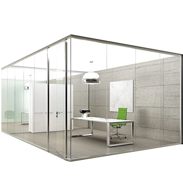 China suppliers tempered glass soundproof office glass partition wall