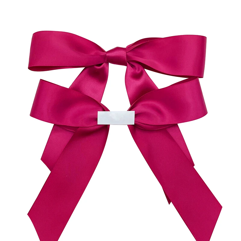 E-magic Wholesale 38MM wide Red Color Satin Ribbon Bows for Christmas Chocolate box Decorations PP Material