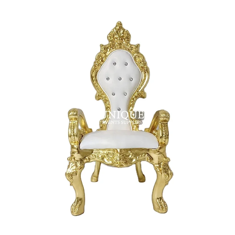 Wholesale Luxury Party Furniture White Gold Wedding Royal King Throne Chair Queen Sofa