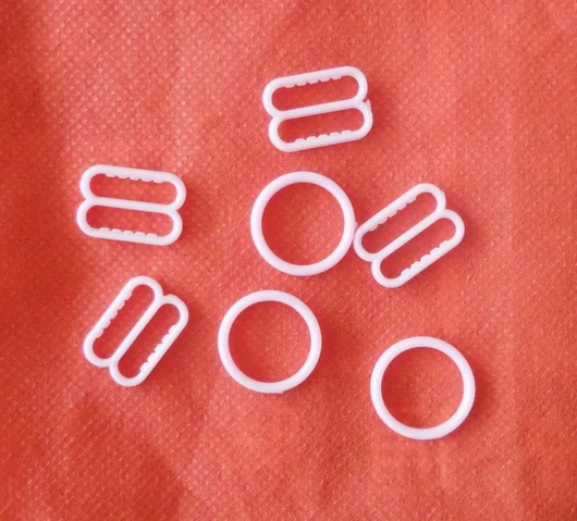 Bra strap accessory plastic transparent bra ring and slider