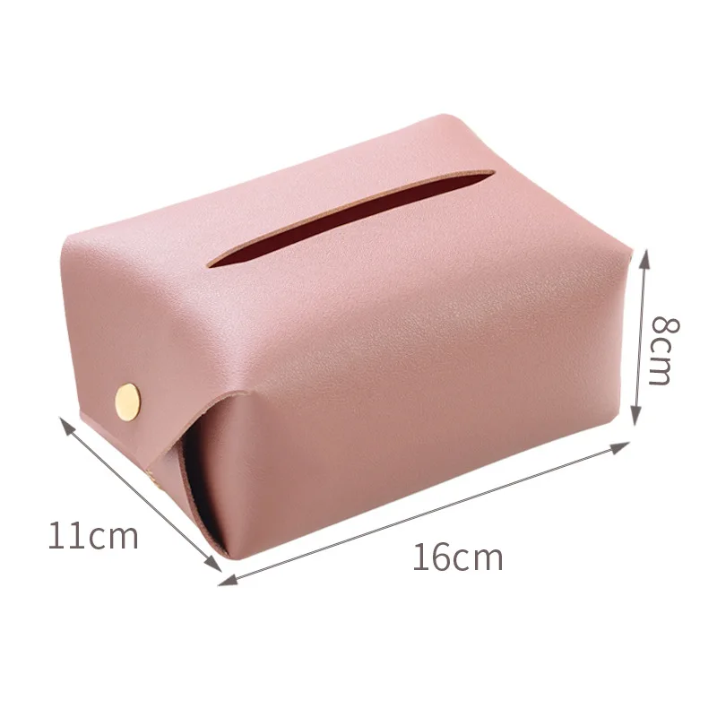 Home Table Tissue Dispenser Travel Baby Paper Container Cover Office Desktop Napkin Box Hotel Car Small Pu Leather Tissue Box