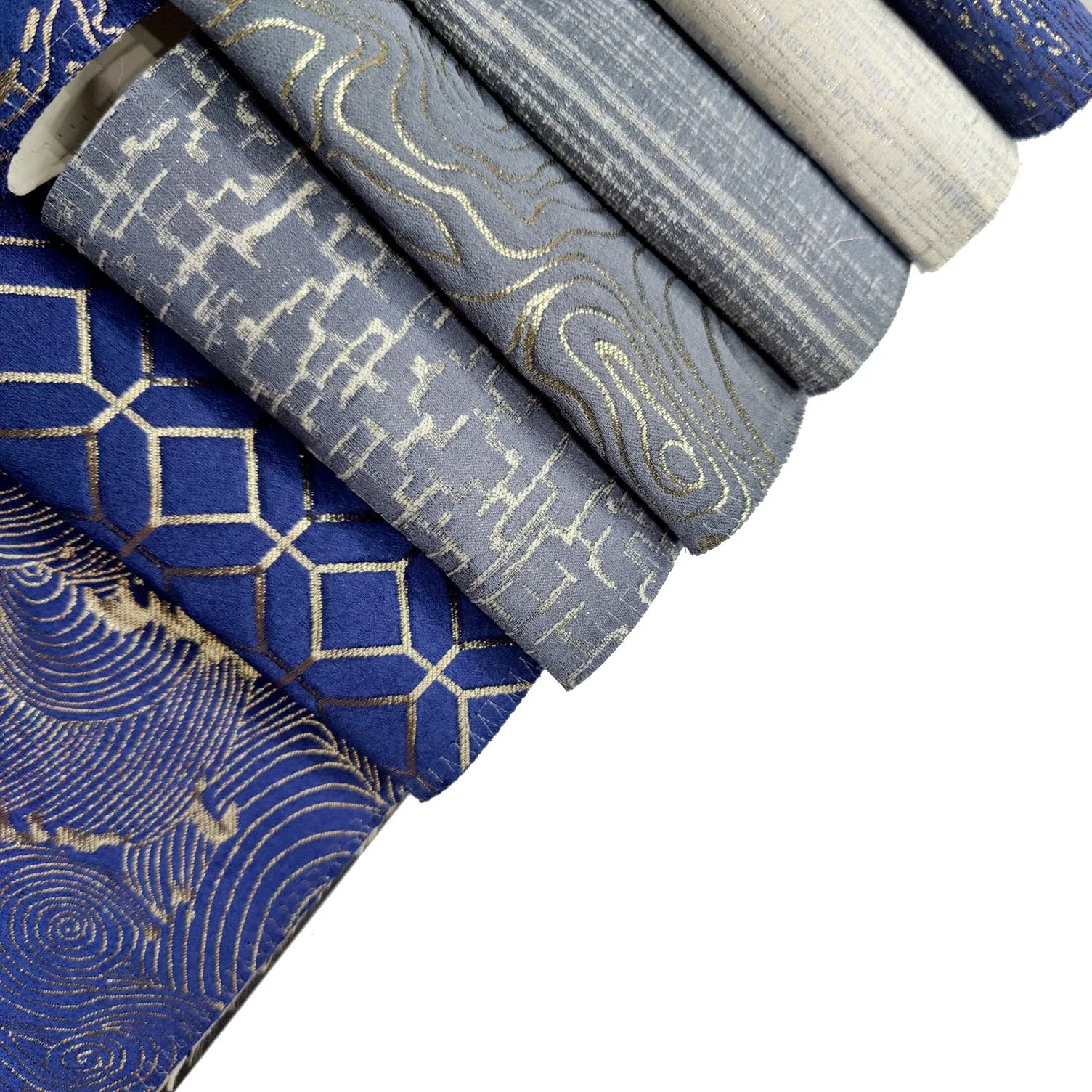 Bomar 100% Polyester Jacquard Home Decor Fabric Exquisite Floral Yarn-Dyed Luxury Curtains 280cm Stain Resistant