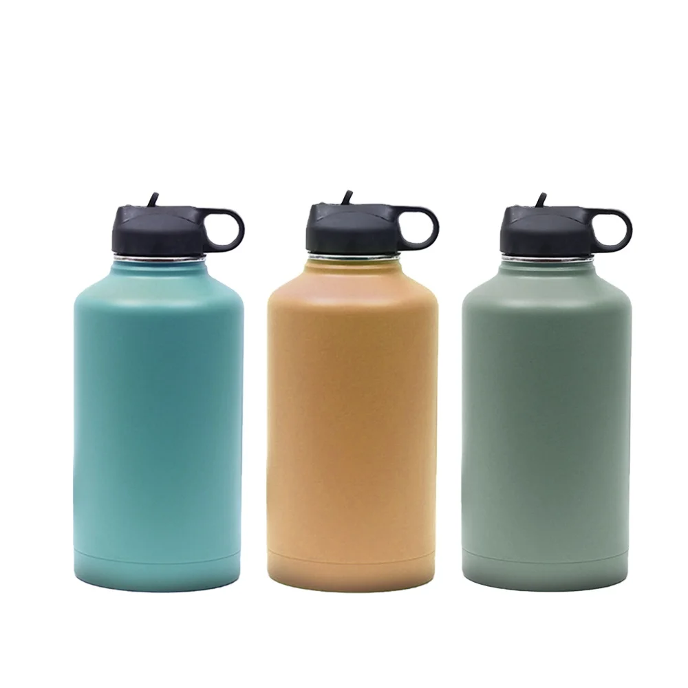 Double Wall Water Bottles Sports for Hot and Cold Drinks Gym Water Bottle Stainless Steel Applicable for Boiling Water Fall 64oz
