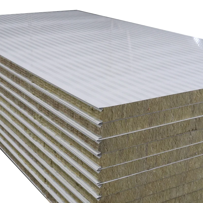 Insulation Rock Wool Construction Wall Roof Metal Thermal Insulated Sandwich Panel