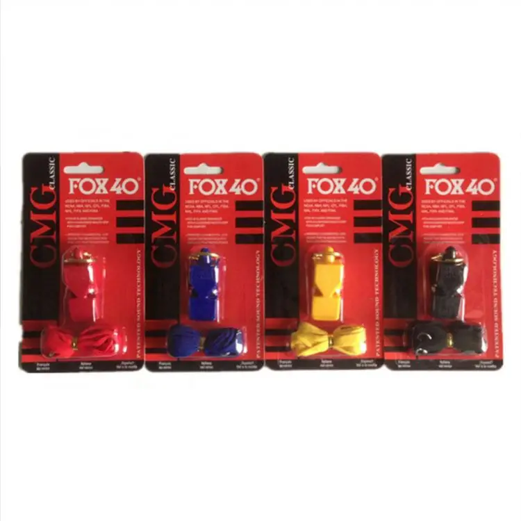 Factory Wholesale Outdoor Emergency Referee Fox Whistle With Blister Card Packing Whiste