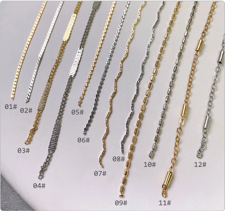 2022 Hotsale 3d Nail Charms Luxury Gold Silver Retro And Chic Metal Chain Nail Art Decoration Nail Accessories