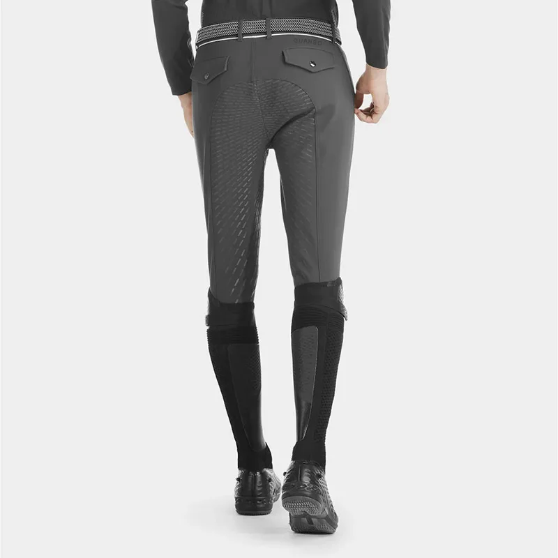 Customized Logo Man Riding Shona Denim Knee Patch Breeches Full Seat Silicone Different Sizes For Men