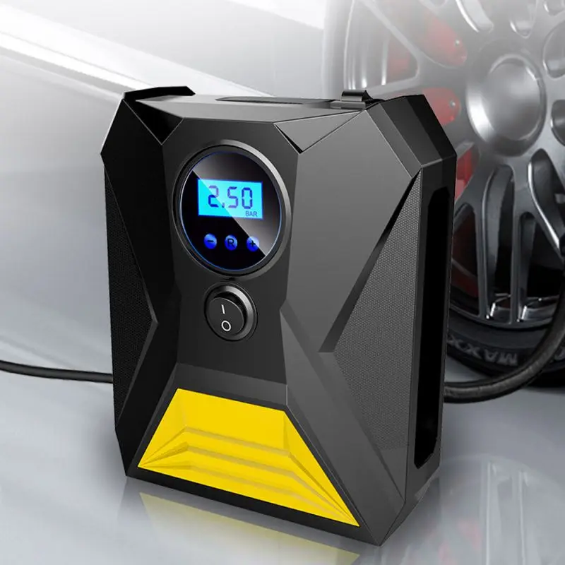 Portable Mini 12V Vehicle Cigarette Lighter Preset Tire Pressure Digital Electric Inflator Air Pump
