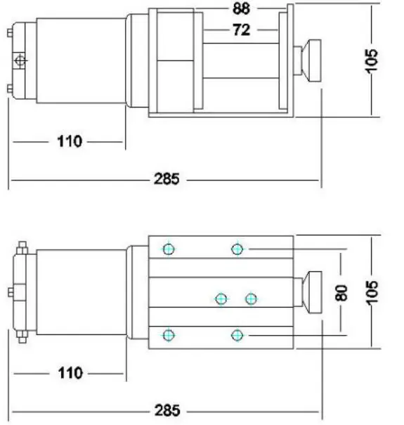 12V/24V ATV WINCH GDY-1500A-1, Electric winch 1500lbs for ATV Bicycle,Electric winch/Auto winch