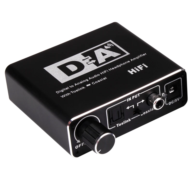 Digital 5.0 Audio Decoder Audio Converter black Mini Digital to  Receiver Extractor  Analog Sound Audio Adapter Amplifier