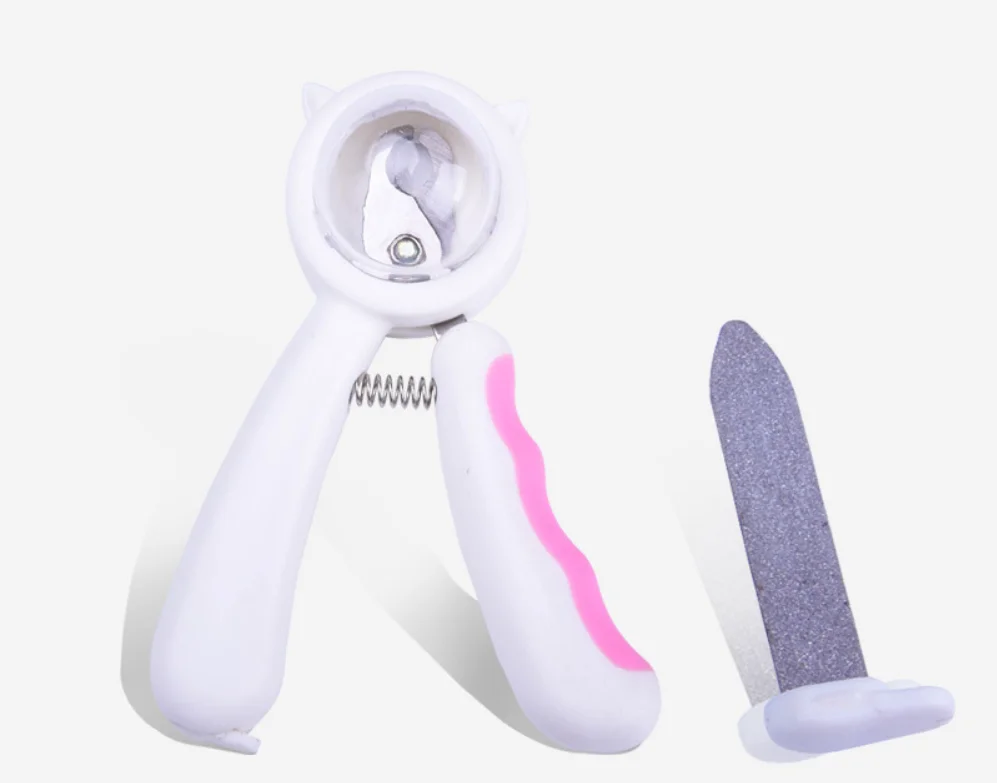 Dog Grooming Scissors Pet Splash Proof Small Dog Pet Nail Clipper With Safety Guard