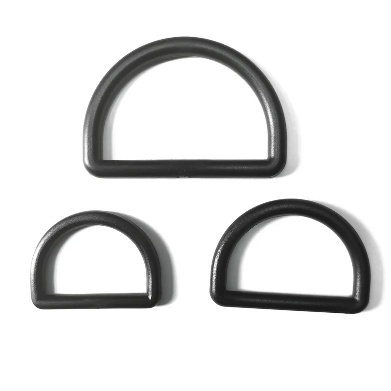 SAS Factory Price Black Plastic D-Ring Quality Black D Rings Loop Buckle
