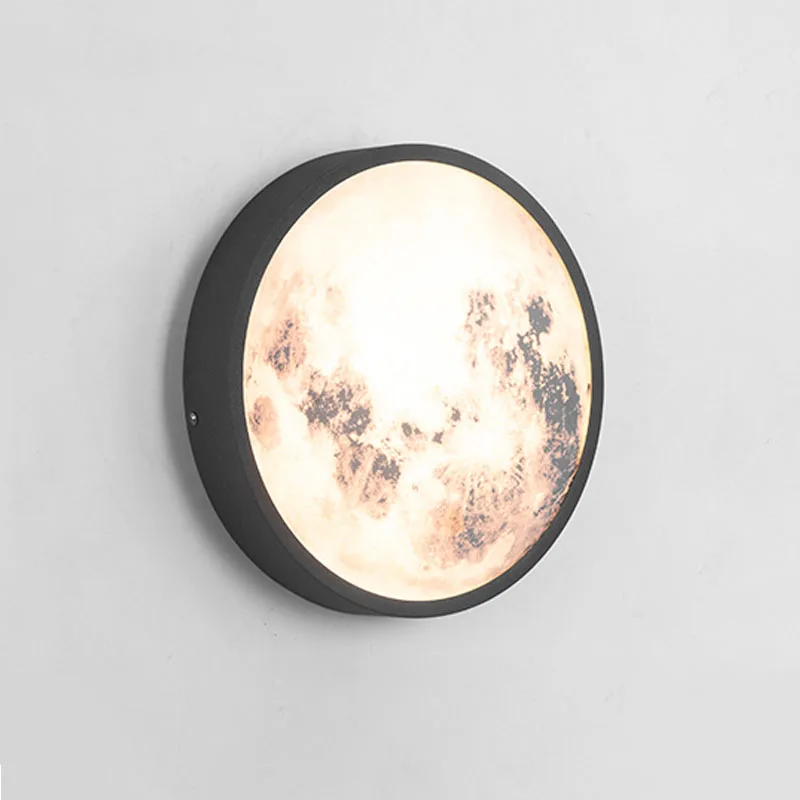 Waterproof IP54 LED 20W creative corridor mural wall fitting garden lamp outdoor courtyard decoration moon wall lamp
