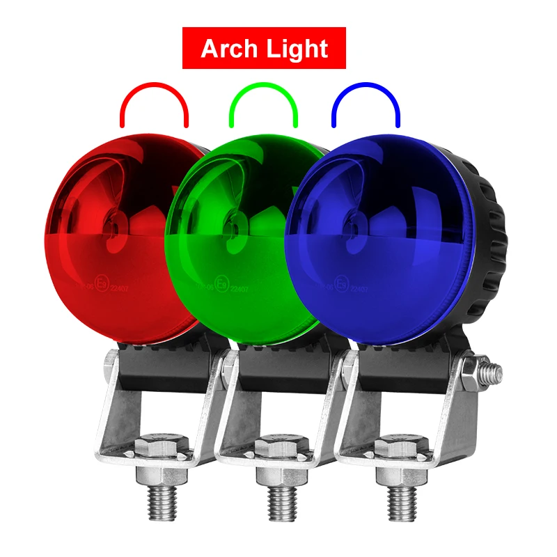 E-Mark Certification 3 inch 5W Wide Voltage Input High Brightness Red Line Safety Warning Light For Forklifts