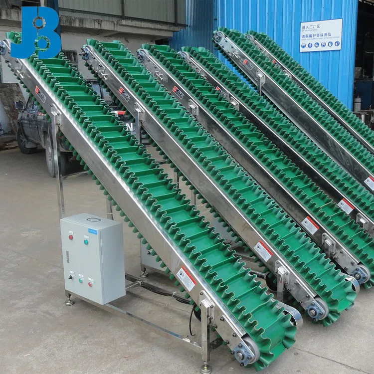 
Incline belt conveyor feeder, Skirt hem rib conveyor belt price 
