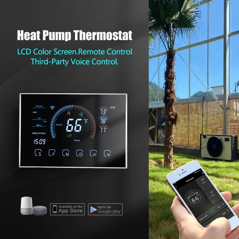 Becasmart BHP-8000 Wifi Thermostat Hvac Heat Pump WiFi Controller Thermostat Tuya WiFi Tuya Wireless Smart Termostato