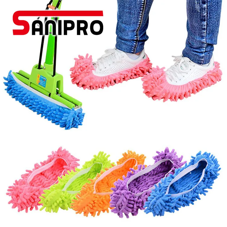 
Sanipro Microfiber Slippers Floor Cleaning Mop Men and Women House Dusting Slippers Floor Cleaning Tool Mop Slippers 