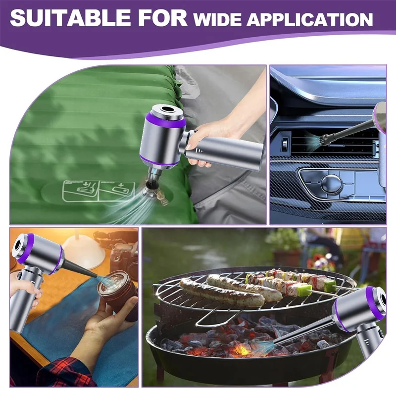 Car Vacuum Cleaner Wireless Brushless Motor 15KPa 3 Gear Handheld Vacuum Cleaner 3-in-1 Air Duster, Mini Vacuum, Compressed Air