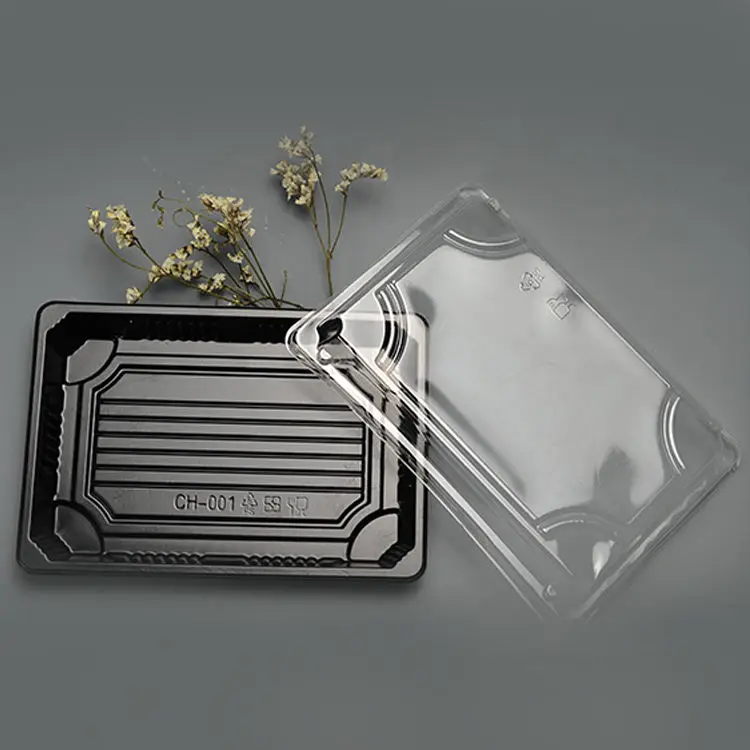 Высокое качество оптовая продажа одноразовая коробка для упаковки еды на вынос маленькие прозрачные пластиковые коробки контейнер суши с крышками