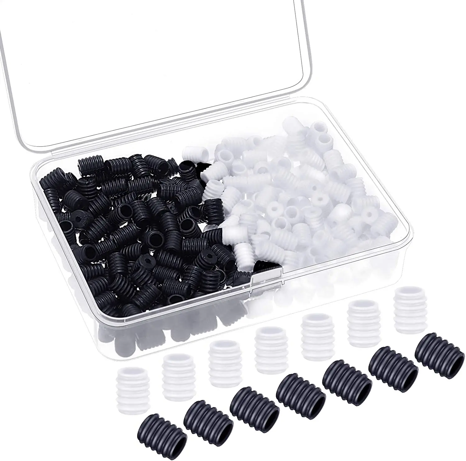 Rubber Cord Locks Lanyard Buckle Non Slip Stopper Cord Locks Silicone Drawstrings Toggles