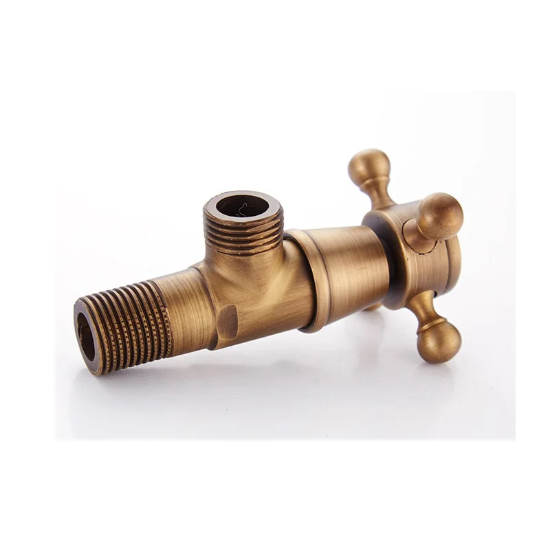 Antique And Black Copper Triangle Valve Retro Thickened Hot And Cold Wholesale Angle Valve Explosion-Proof Water Stop Valve F-1