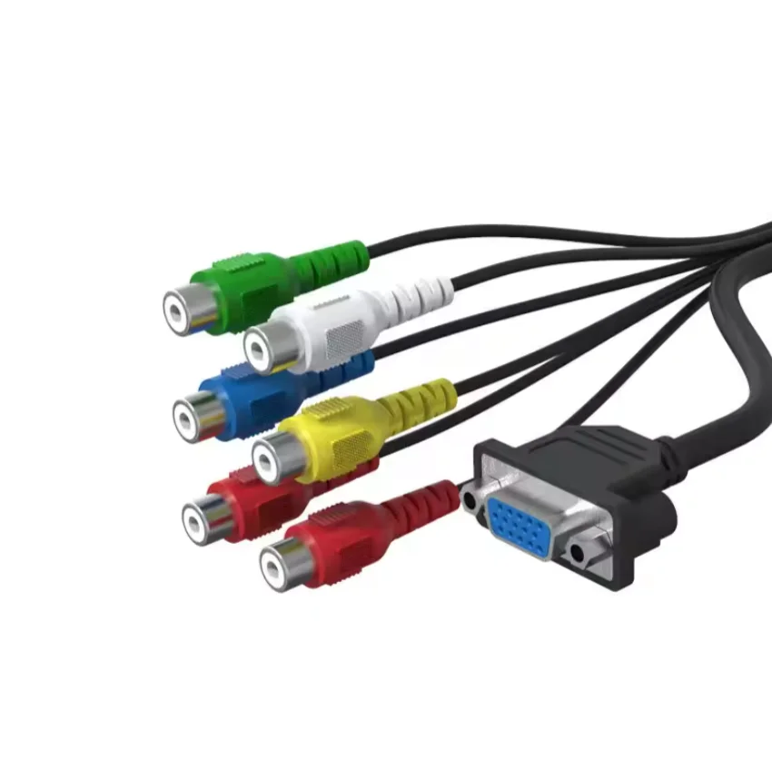 Factory Wholesale 0.5m AV Cable RCA Full Interface Fast Transmission Audio Video Cable Cord Play Station 2 3 Game TV Accessories