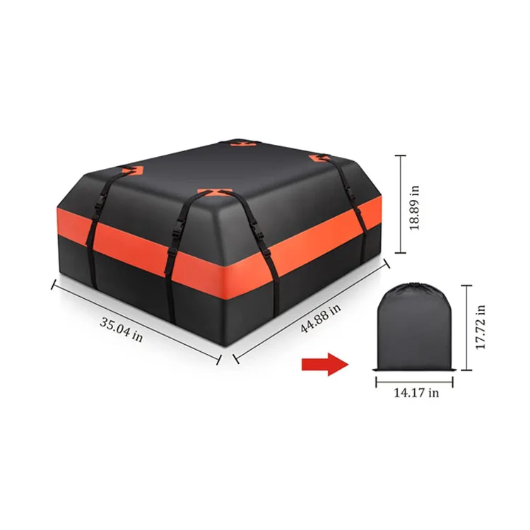 Wholesale Universal 400L Car Carrier Bag Outdoor Foldable Waterproof Car Top Carrier Roof Rack Bag