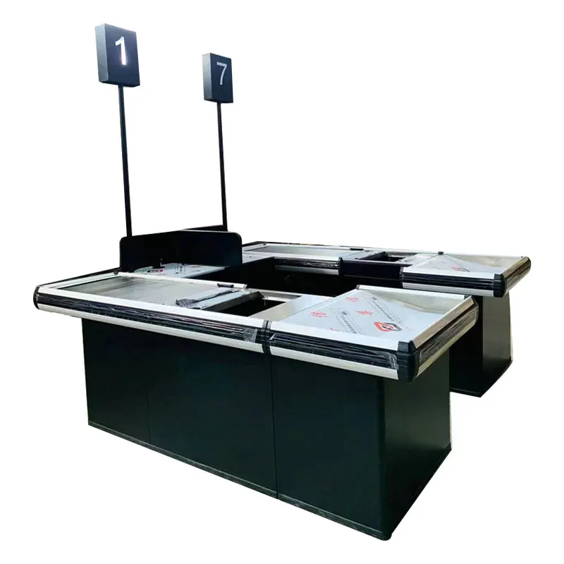 Supermarket retail store cash register counters electric register cash checkout counter
