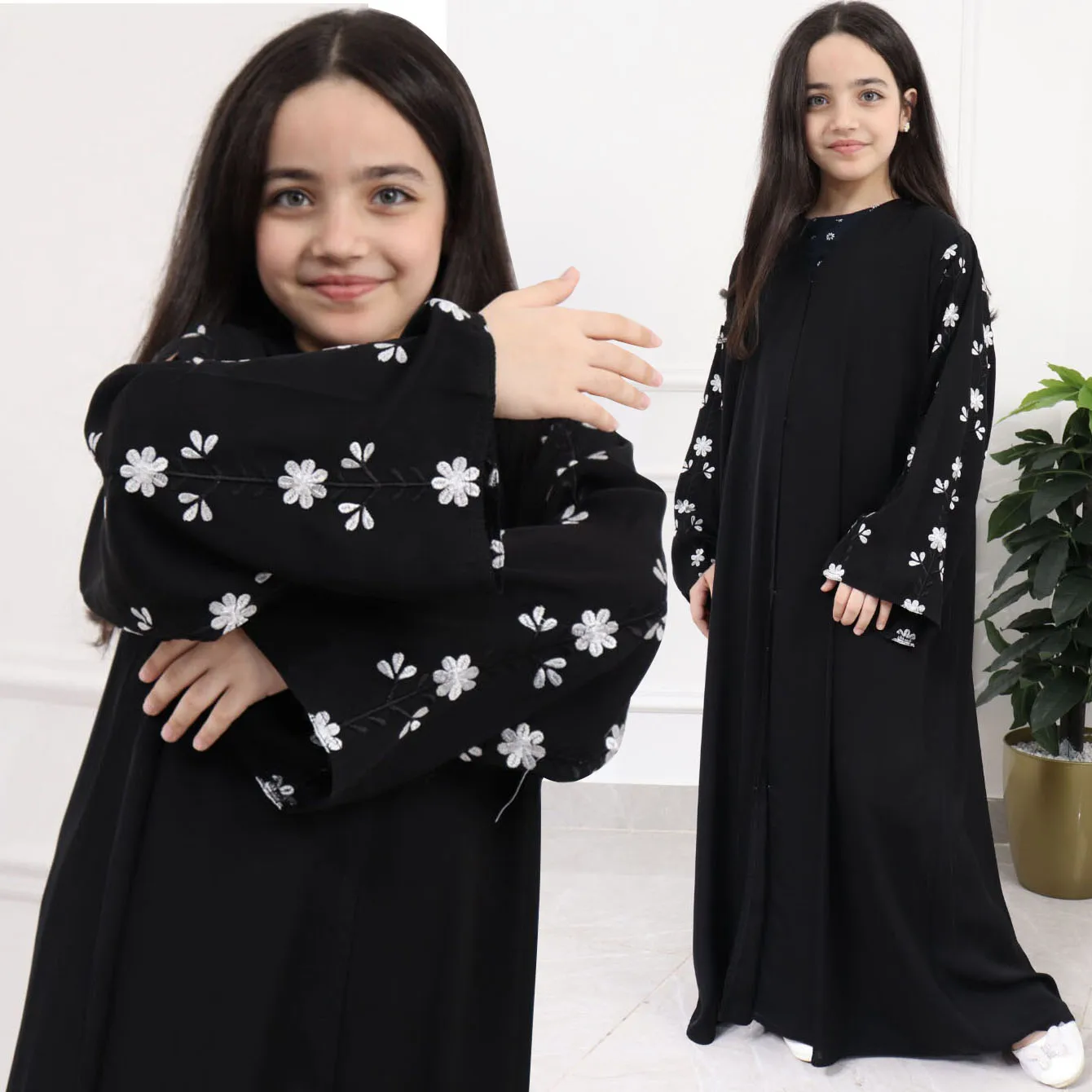 China Clothing Factory Islamic Abayas Dubai Girl Abaya For Kids