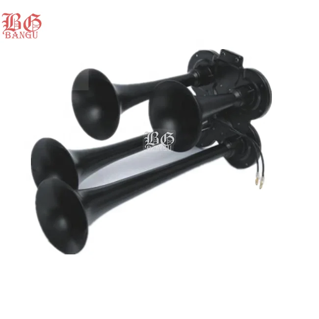 European Truck Parts Bangu 12V 24V 450 Hz 120db 4 pipes air horn electric air horn with powerful sound for truck for bus