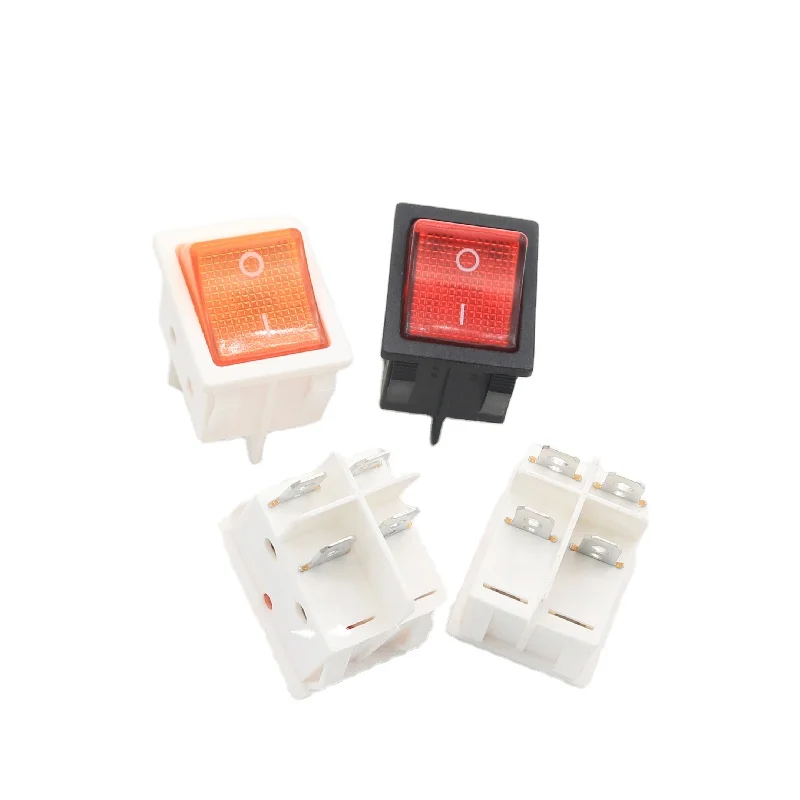Kcd4 Double Throw Dpdt On-off Neon Lamp Kcd4 Rocker Switch 250v Rocker Switch T85