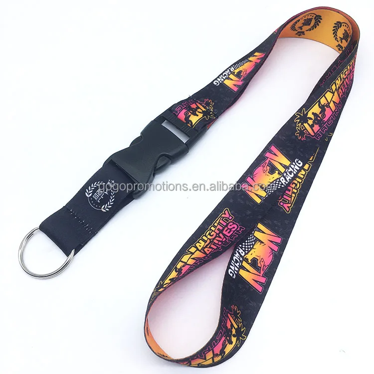 High Quality DIY Printed Heat Transfer Printing Sublimation Polyester Lanyard for Work Card